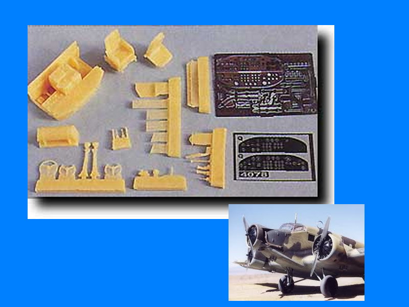 AIR4078 Junkers Ju 52-3m cockpit set 1/48 AIR4078 Junkers Ju 52-3m cockpit set 1/48